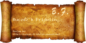 Buczák Fridolin névjegykártya